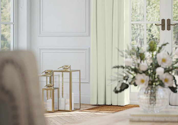 Kyoto Faux Silk, White - Made to Measure Curtains - Image 5